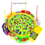 Electric Musical Rotating Fishing Toy Children Board Play Fish Game Outdoor Sports Educational Toys For Boys Girls