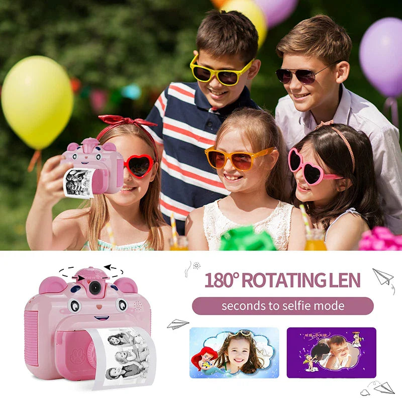 Children's Instant Print Camera With Thermal Printer Kids Digital Photo Camera Girl's Toy Child Camera Video Boy's Birthday Gift