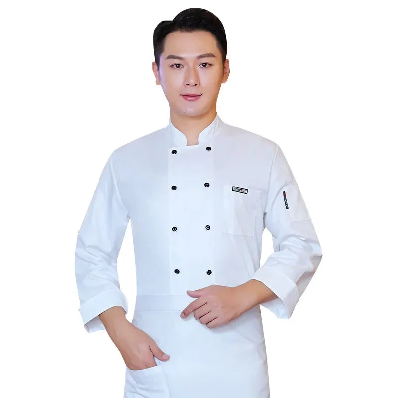 Breathable Mesh Chef Uniform Long-sleeved for Men and Women Ideal for Hotel Restaurant Canteen Kitchen