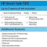 HP Smart -Tank 7301 Wireless All-in-One Cartridge-free Ink Printer, up to 2 years of ink included, mobile print, scan, copy, aut