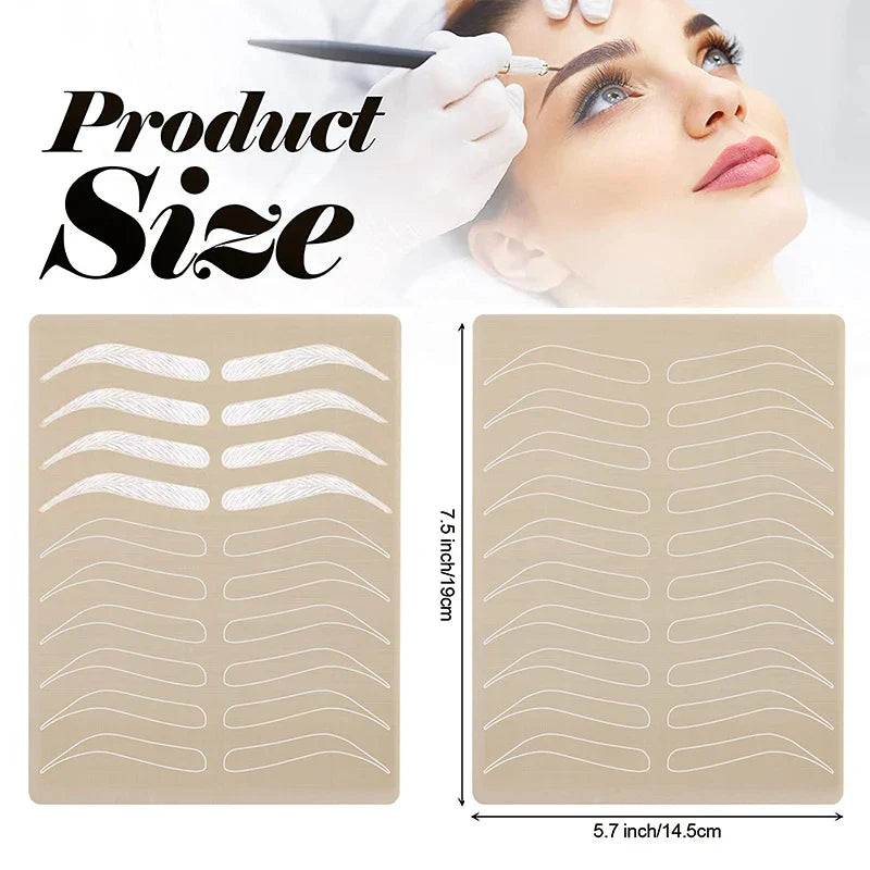 10pcs Microblading Eyebrow Practice Skin Silicone Tattoo Accessories Rubber Novice Make Up Trainning  Fake Skin Beginner