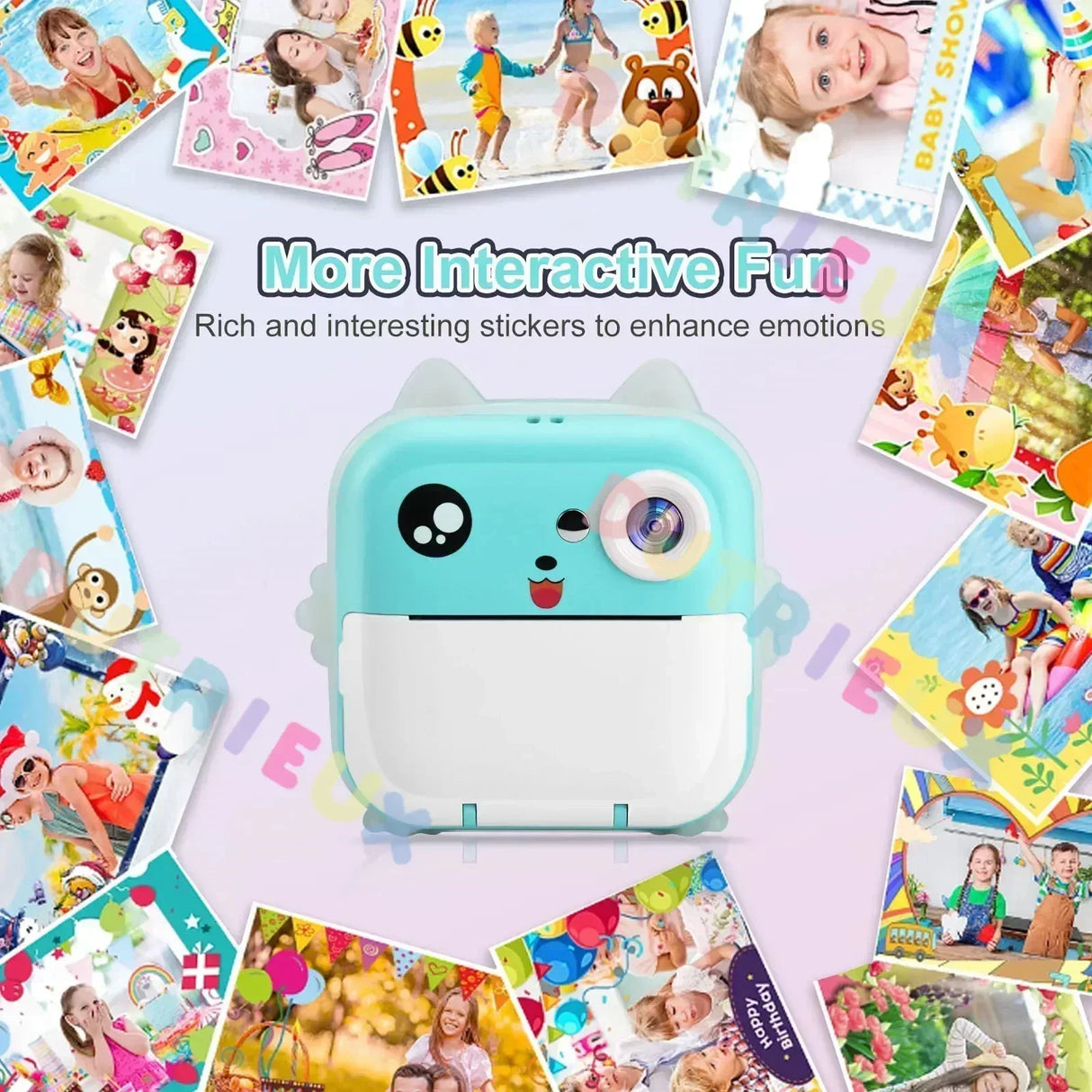 Children Polaroid Kids Camera Instant Print Mini Digital Video Camera for Kids 1080P HD Screen Outdoor Toy Print Thermal Paper