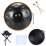 Handpan 9 Notes D Minor 440HZ, 22 Inch Pantam for Beginner, Steel Hand Pan Drum,  Yoga Meditation Musical Instruments