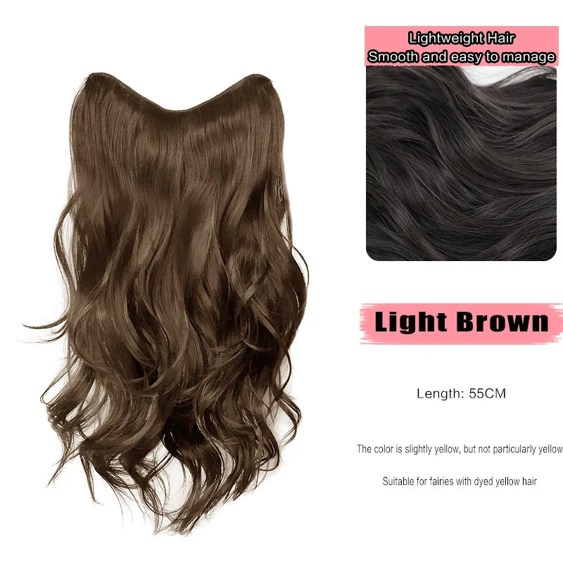 AS-Part Synthetic Clip In Hair Extension Long Thick Curly Natural Blonde Flase Hair Hairpieces For Women Heat Resistant