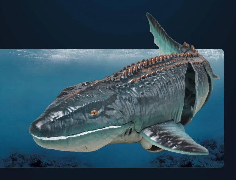 Rc Boat Fist Simulation Radio Controlled Ship Animal Wireless Electric Boat High-Speed Speedboat Mosasaurus Boat Outdoor Toy Boy