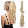 Synthetic Claw Clip In Ponytail Hair Extensions Hairpiece Long Silky Straight Fake Blonde Pigtail With Elastic Band Horse Tail