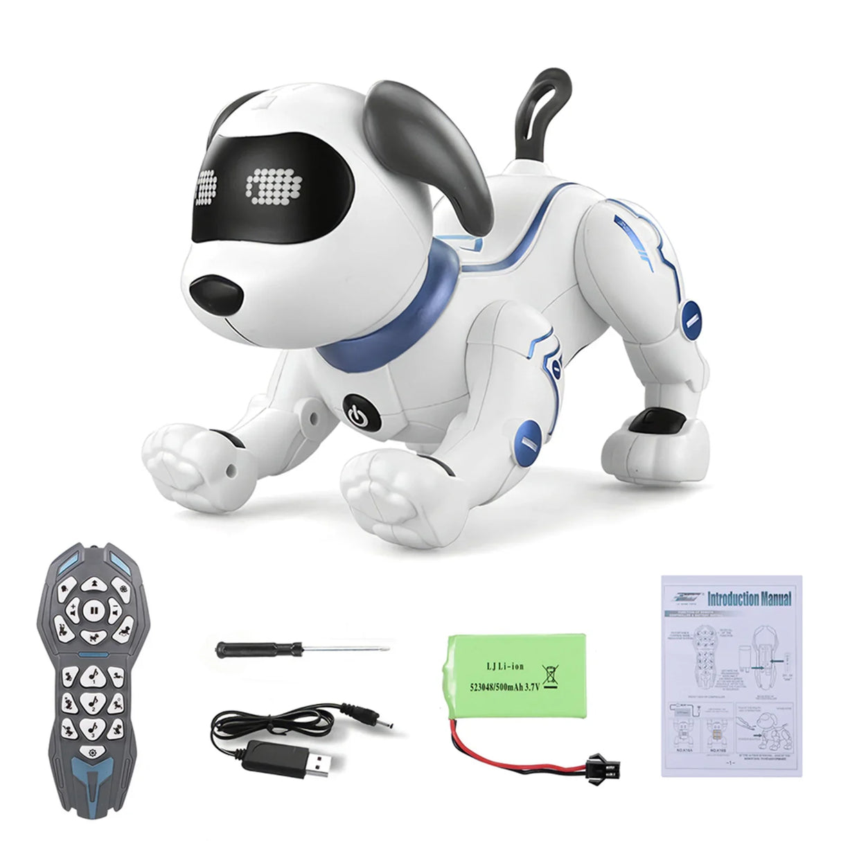 Robot Puppy Programmable Dancing RC Animal Dog Toy with Light and Sound Robotic Pets Animal Dog Toy for Children Boys Gifts