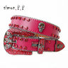 Punk Western Rhinestone Belts for Women Luxury Diamond Strap Cowgirl Cowboy Bling Crystal Pin Wide Buckle Studded Y2K Mens Belts