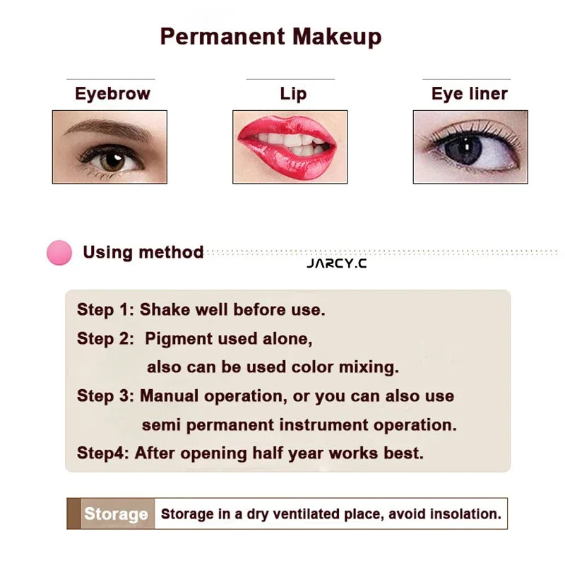 Lip Permablend Pigments Profesional Pmu Micropigmentation Pigments Makeup Tattoo Ink Microblading Paints Body Art Accessoire