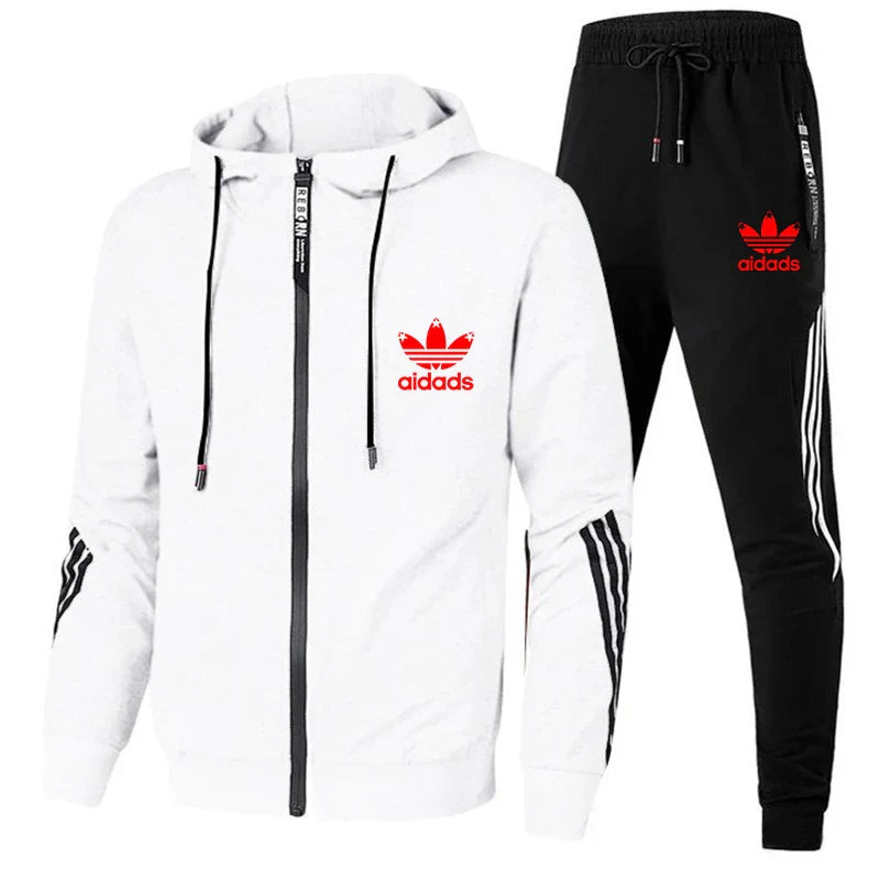 Men's Sets 2024 Spring Sportswear Fashion Casual Zipper Hoodie + Pants 2-piece Set Jogging Fitness Sports Men's Suit Clothing