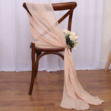 40PCS Chiffon Chair Sashes Wedding Chair Decoration 16x275cm Long For Wedding Aisle Decorations Party Banquet Event Baby Shower