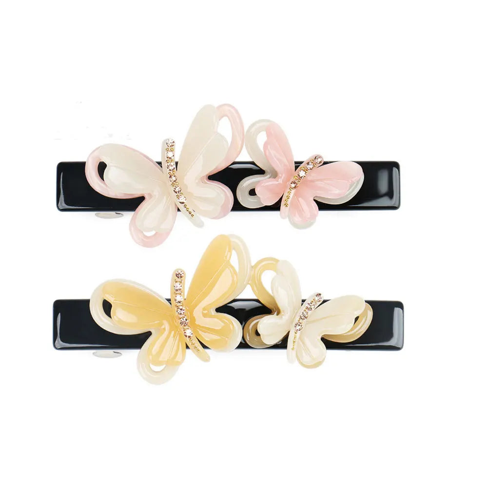 Trendy Butterfly Hair Clip Barrettes for Women Girls Good Rhinestones Hair Jewelry Ornament Accessory for Ponytail Holder