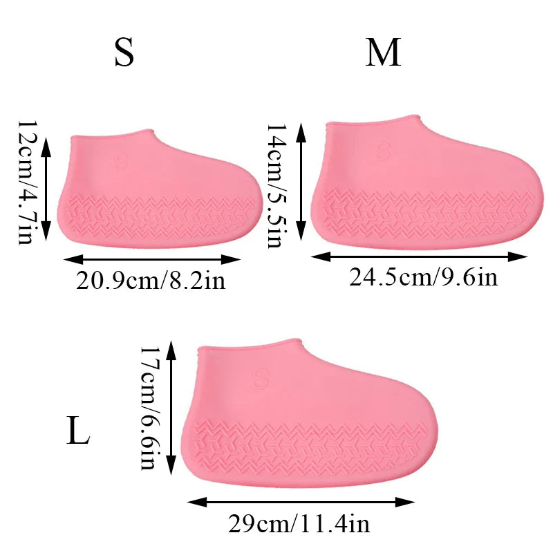 Anti-slip Latex Rain Boots Rain Shoe Cover Waterproof Shoes Cover Non-slip rain shoe protector Footwear Protector For Rainy Days