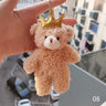 12cm Cute Bear Plush Keyring Pendant Soft Stuffed Plush Keychain Toy Backpack Pendant Birthday Gifts for Children