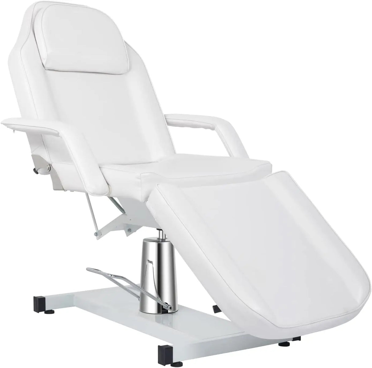 OmySalon Hydraulic Facial Bed Massage Table, Multi-Purpose 3-Section Tattoo Chair Esthetician Bed, Adjustable Beauty Salon Spa E