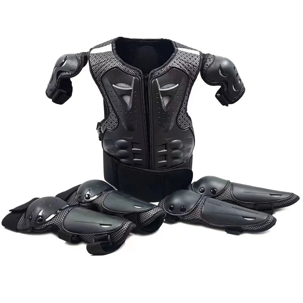 Children Full Body Protector Vest Armor Kids Motocross Armor Jacket Chest Spine Protection Gear Anti-fall For 4-15 Years Old