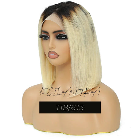 Lime Green Bob Lace Front Wigs Human Hair Wigs Glueless Short Bob Wigs Straight 13X4 Colored Lace Frontal Wigs Rose Neon