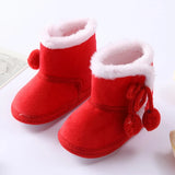 Baywell Autumn Winter Warm Newborn Boots 1 Year baby Girls Boys Shoes Toddler Soft Sole Fur Snow Boots 0-18M