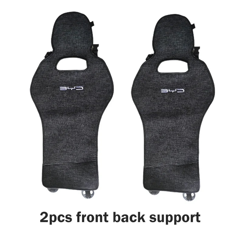 For BYD Atto 3 Yuan Plus Tang Han Dolphin EV 2021 2022 Car Seat Cover Front Rear Linen Fabric Cushion Breathable Protector Mat