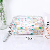 Strawberry Butterfly Fruit Print Clear Makeup Bag Fashion Transparent Travel Fashion Wash Storage Bags Women PVC Cosmetic Bag