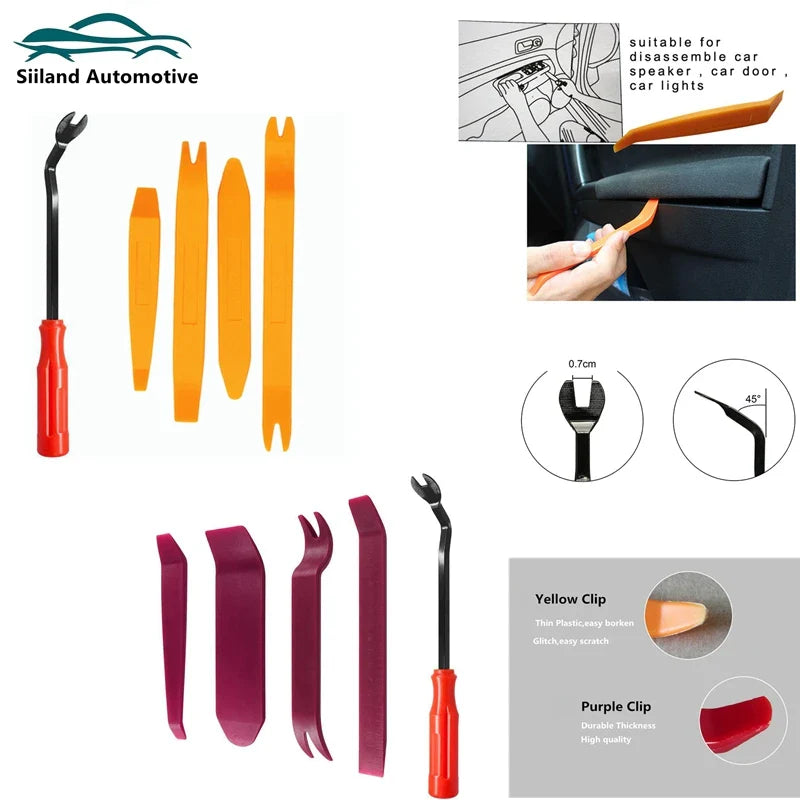 New Auto Door Clip Panel Trim Removal Tools Kits Navigation Blades Disassembly Plastic Car Interior Repairing Tool Hand Tool Set