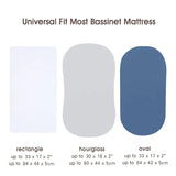 2Pcs Baby Fitted Bassinet Sheet Newborn Changing Pad Cover Solid Breathable Crib Fitted Sheets Cradles Mattress Cover