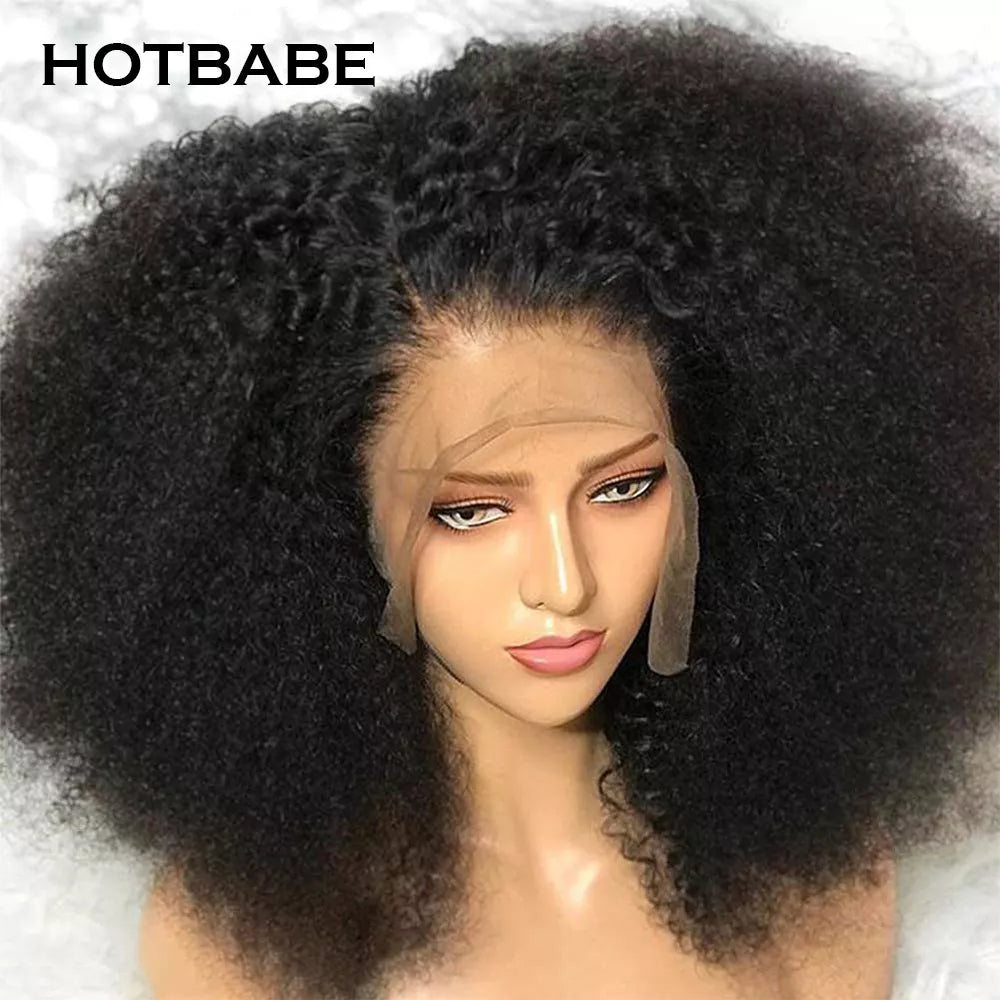 250 Density Afro Kinky Curly Wig 13x4/13x6 HD Transparent Lace Frontal Wig Curly Human Hair Wig Brazilian 5x5 Lace Closure Wig