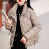 2023 New Winter Women's Jacket Parkas Down Cotton Padded Short Coat Female Fashion Loose Casual Standing Collar Parka Outwear