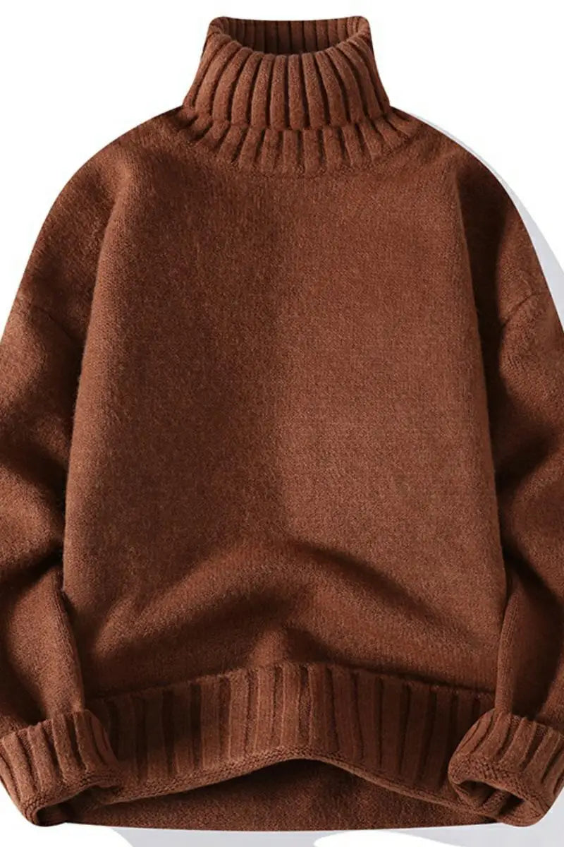 2023 Winter Mens Turtleneck Sweater Trend Thick Bottoming Sweater Autumn Sweater Men Knitted Pullover Men Jumper Knit Sweater