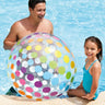 2 Pack Jumbo Inflatable 31" Giant Beach Ball Crystal Clear with Translucent Dots Swimming Pool Floats Accessory Water Balloons