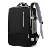 Unisex Backpack Multi-Pockets Large Luggage Bag with Shoes Pocket with USB Charging Port Oxford Cloth for Fitness Sports Outdoor