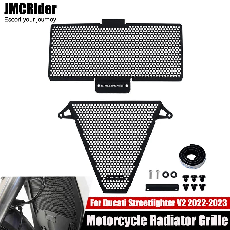 Motorcycle Radiator Guard Protector Grill Cover Grille Protection For Ducati Streetfighter Street Fighter V2 2022 2023