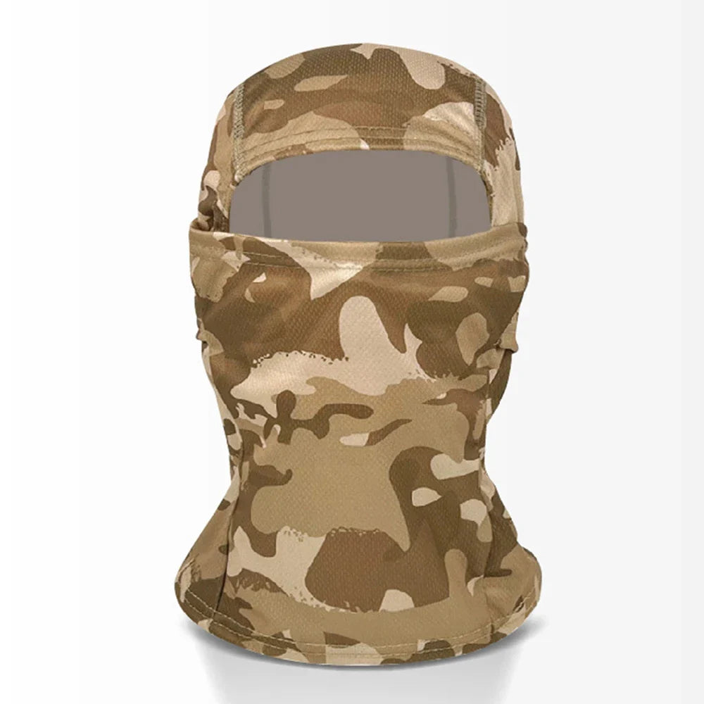 Tactical Camouflage Balaclava Hat Motorcycle Face Mask Lycra Moto Biker Wind Cap Mask Stopper Windproof Bicycle Cycling Headgear