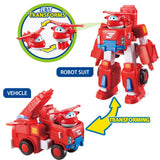 Super Wings 7" Robots Set Transform Vehicle With 2" Deformation Action Figure Robot  Transforming Airplane Toy Kid Birthday Gift