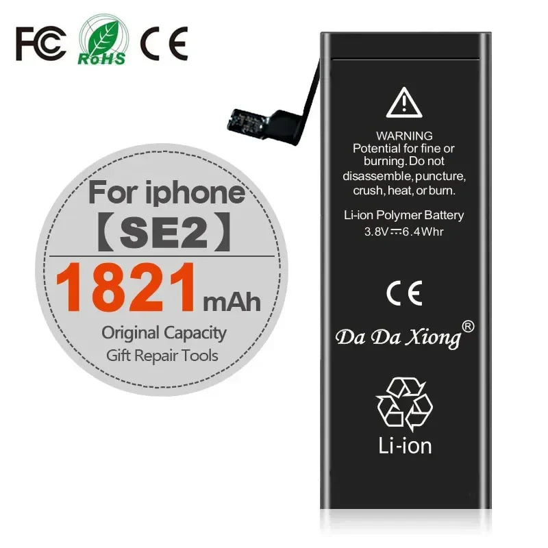 High Capacity Battery For iPhone 4 4S 5 5S 5C SE 2020 6 6S 7 8 SE2 Plus X XR XS 11 Pro Max Mobile Phone Pack New 0 Cycle Seal