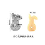 DIY Cement Gypsum Aromatherapy Silicone Mold Easter Love Rabbit Candle Mold Epoxy Resin Ornaments Mold Home Decoration