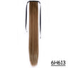 Synthetic Ponytail Hair Extension Natural Hairpiece Clip In Wrap Around Pony Heat Resistant Black Burgundy Hairstyle