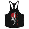 Anime Baki Hanma Stringer Tank Top for Men Cotton Y-Back Vest Tees Tops Muscular Training Undershirt Gym Workout Bodybuilding