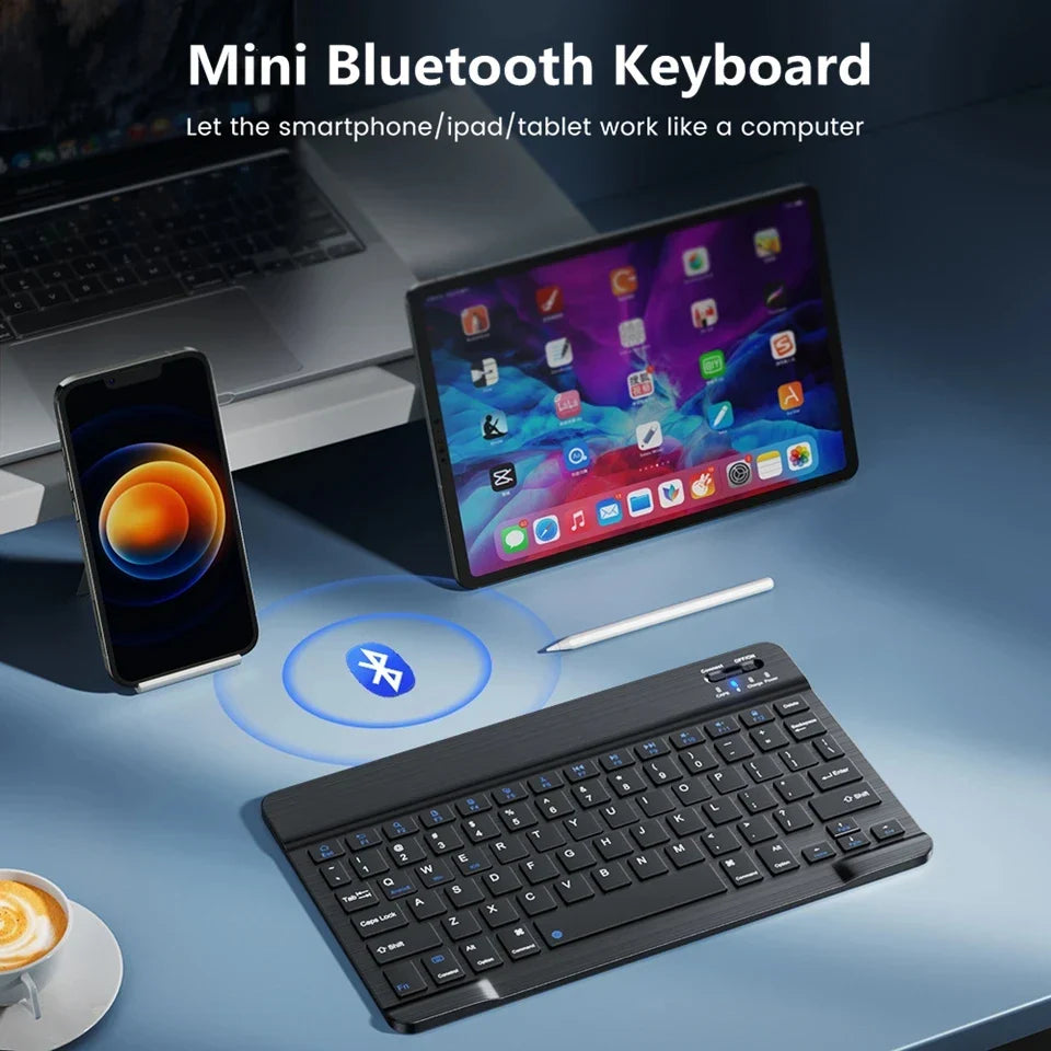 Spanish French Bluetooth Wireless Keyboard Azerty Russian Korean For iPad Mac PC Tablet Cell Phone Laptop And Mouse Mini With N