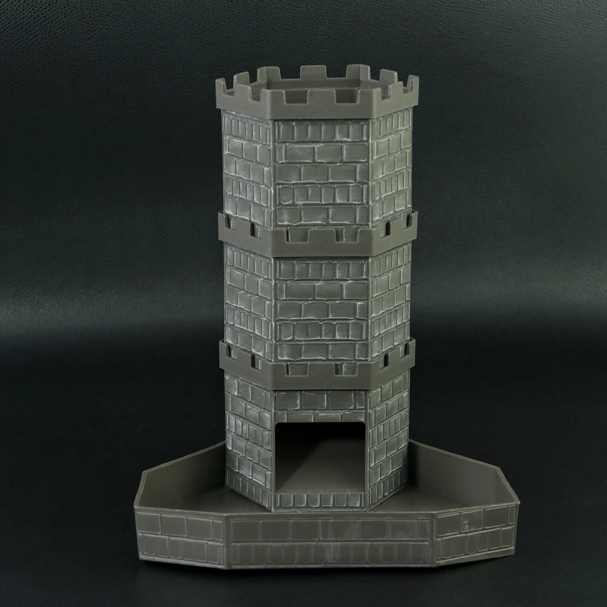 Dice Tower with Bricks Castle Pattern - Ideal for D&D Game RPG and Tabletop Gaming with Dice Rolling Tray