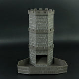 Dice Tower with Bricks Castle Pattern - Ideal for D&D Game RPG and Tabletop Gaming with Dice Rolling Tray