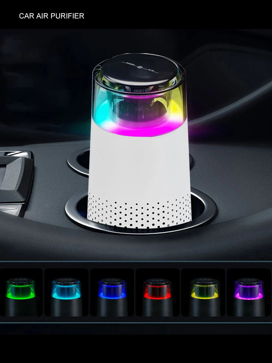 Negative Ion Air Purifier HEPA Filter Small Removal Air Freshener Usb Electrical Appliances with Led lights for Cars Home