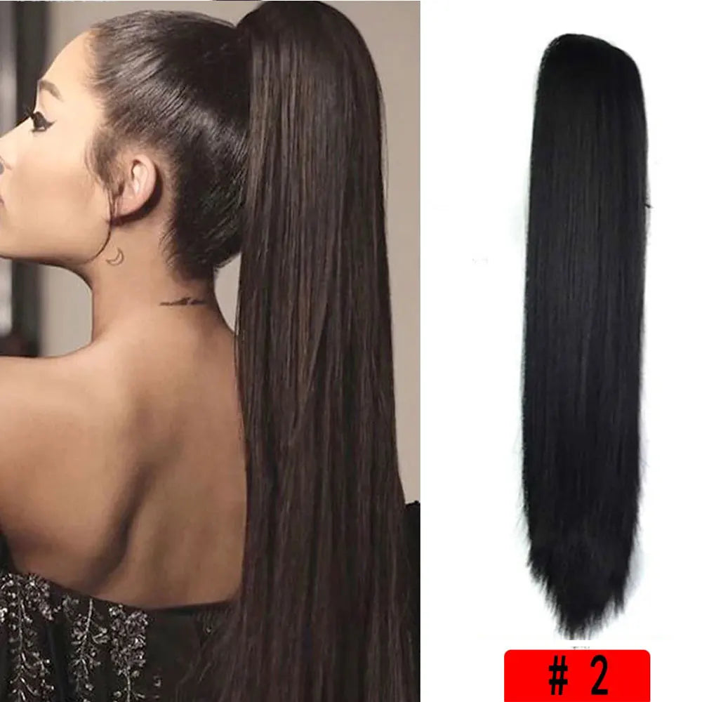 22inch Claw Clip On Ponytail Hair Extension Synthetic Ponytail Extension Hair For Women Pony Tail Hair Hairpiece