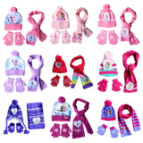 New Autumn Winter Children Hat Elsa Classics Disney Princess Cartoon Cap Scarf Hat Glove Warm knitted hat Girl Christmas Hat