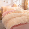 Fluffy Comforter Cover Bed Set Faux Fur Fuzzy Duvet Cover Set Luxury Ultra Soft Plush Long Shaggy Queen Size Duvet Quilt Cover