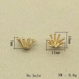 New Arrival! 100pcs Copper Flat Base Flower Centers For Handmade Necklace/Earrings DIY Parts Jewelry Findings&Components