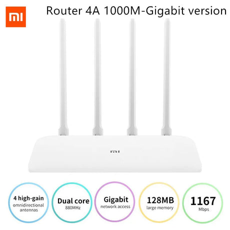 Xiaomi Mi Router 4A Gigabit Version 2.4GHz 5GHz WiFi 1167Mbps WiFi Repeater 128MB DDR3 High Gain 4 Antennas Network Extender