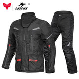 New Motorcycle Jacket Pant Suit Waterproof Cold-proof Motorbike Jacket Moto Motocross Riding Clothing CE Protective Gear