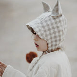 Baby Animal Ears Cute Fisherman Cap Breathable Linen Fetal Hat Kids Fun Squirrel Standing Ear Cotton Linen Sun Hat