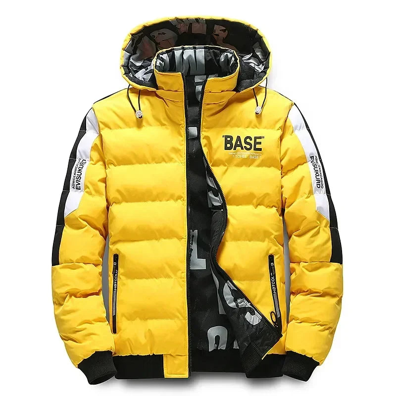 Men Autumn Winter Hooded Jacket Warm Comfortable Padded Thickened Down Jacket 2023 New Double-Sided Clothes Removable Cap M-5XL